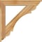 Ekena Millwork Olympic Traditional Rough Sawn Bracket w/ Offset Brace, Western Red Cedar, 6"W x 32"D x 32"H BKT0604X32X32OLY01RWR - alternate 3